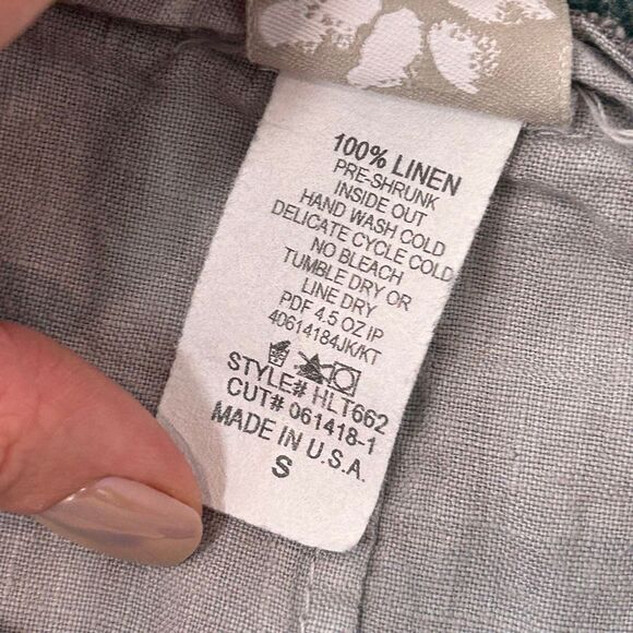 Match Point Blouse Womens Small Gray Oversized Boho Linen Pullover Tunic Top - Picture 7 of 11